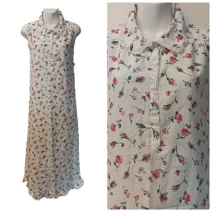 Laura Ashley Vintage pink rose women's Dress